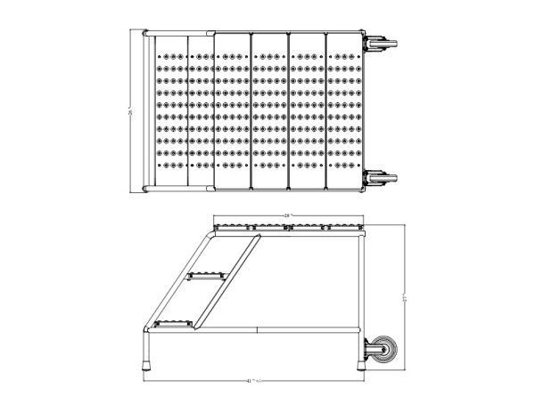 Custom tilt and roll ladder